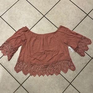 Pink Off the Shoulder Top